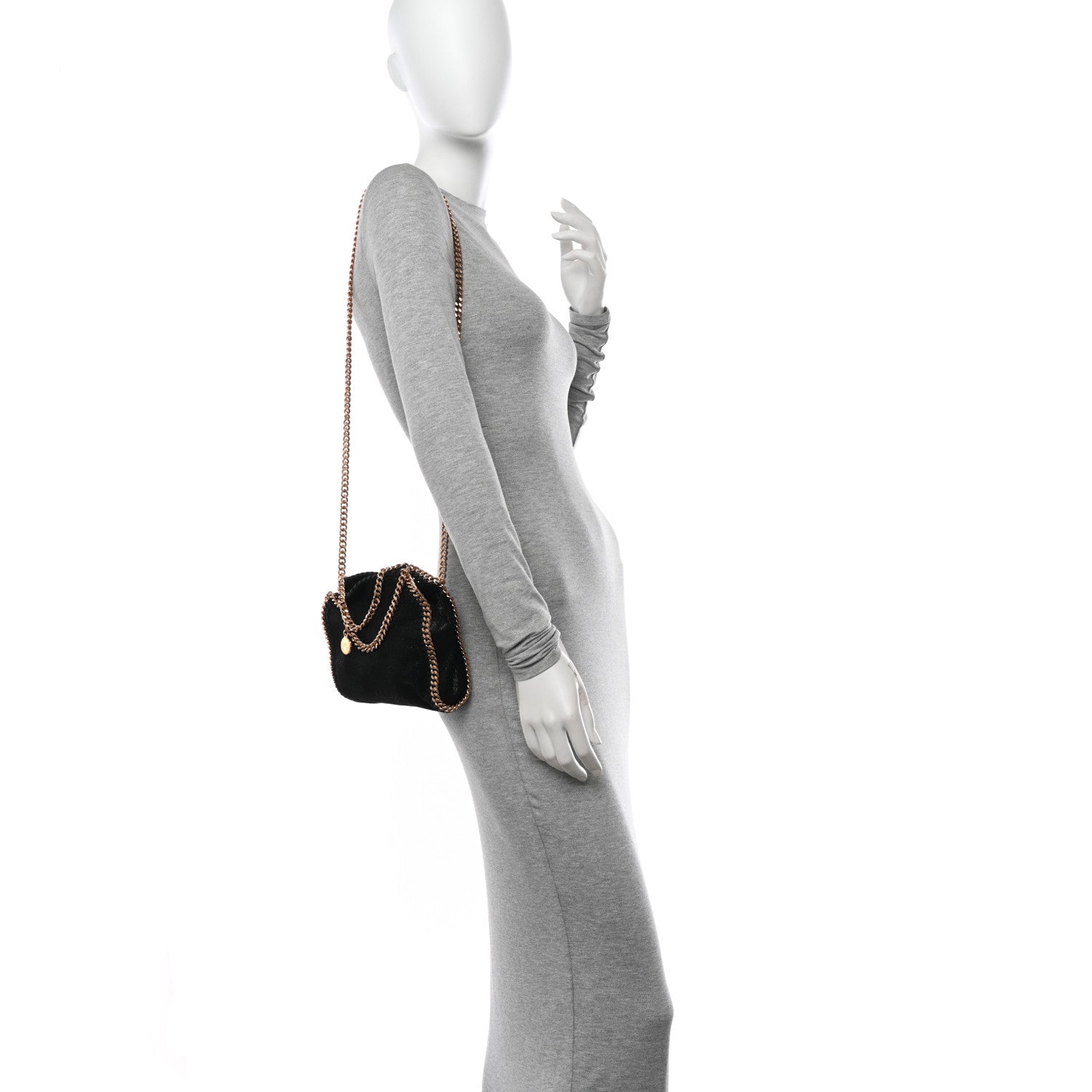 Stella McCartney Shaggy Deer Tiny Falabella Tote Black 2 of 10
