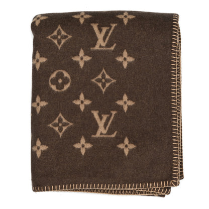 Louis Vuitton Wool Cashmere Neo Monogram Blanket Marron 1 of 3