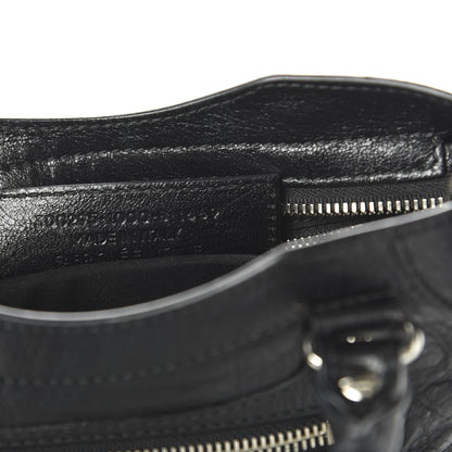 Balenciaga Agneau Classic Silver Hardware Mini City Black 9 of 10