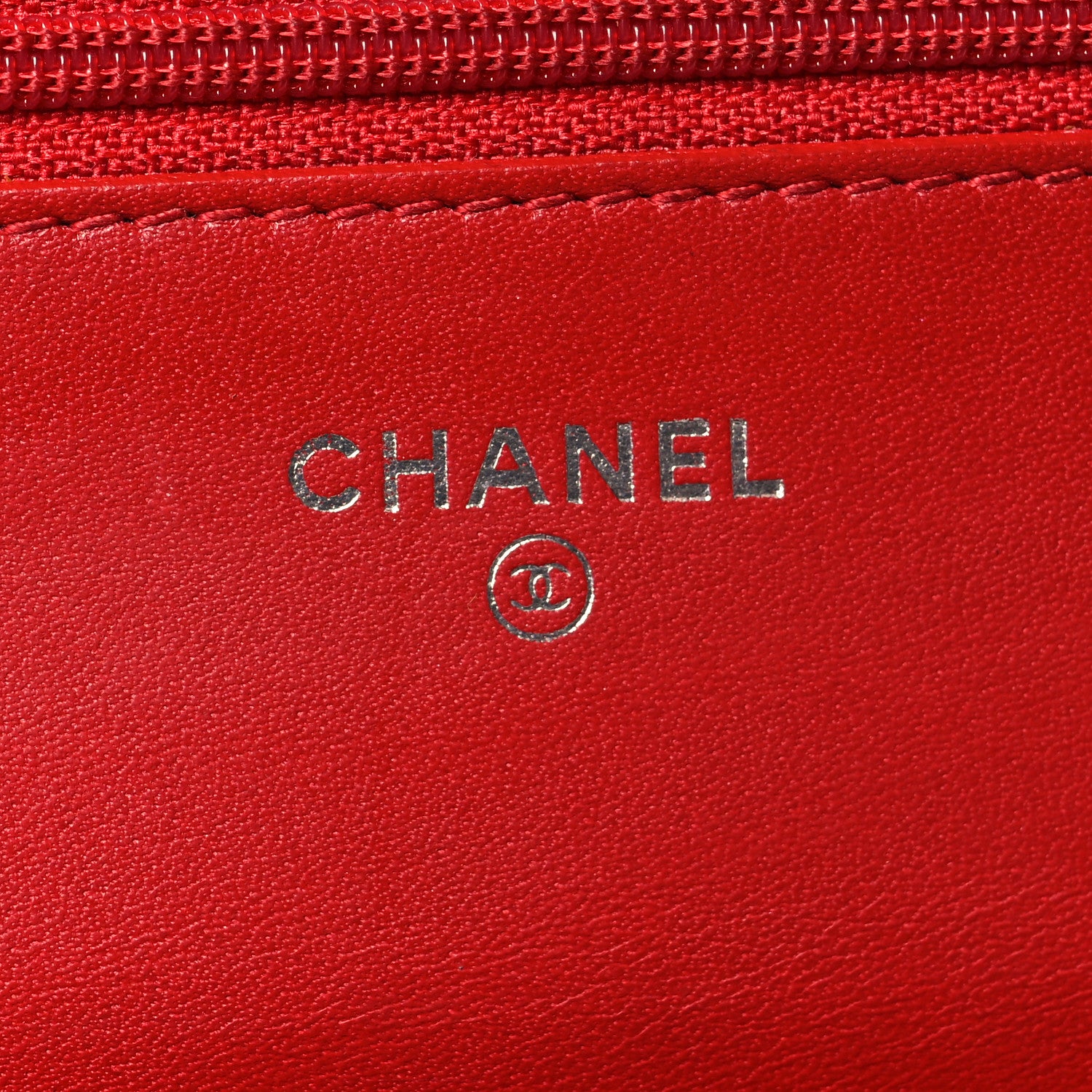 Chanel Patent Camellia Embossed Wallet On Chain WOC Red 6 of 11