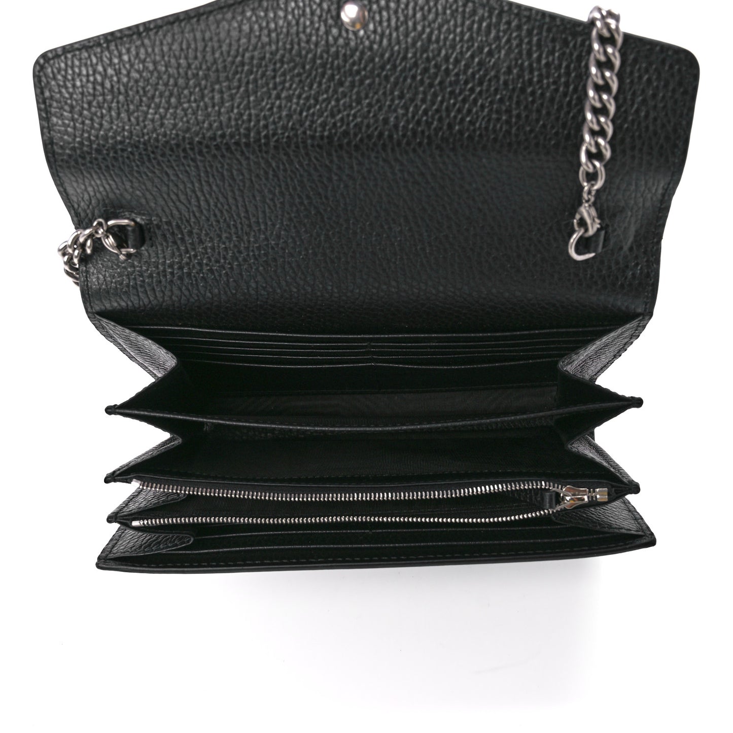 Calfskin Mini Dionysus Chain Wallet Black