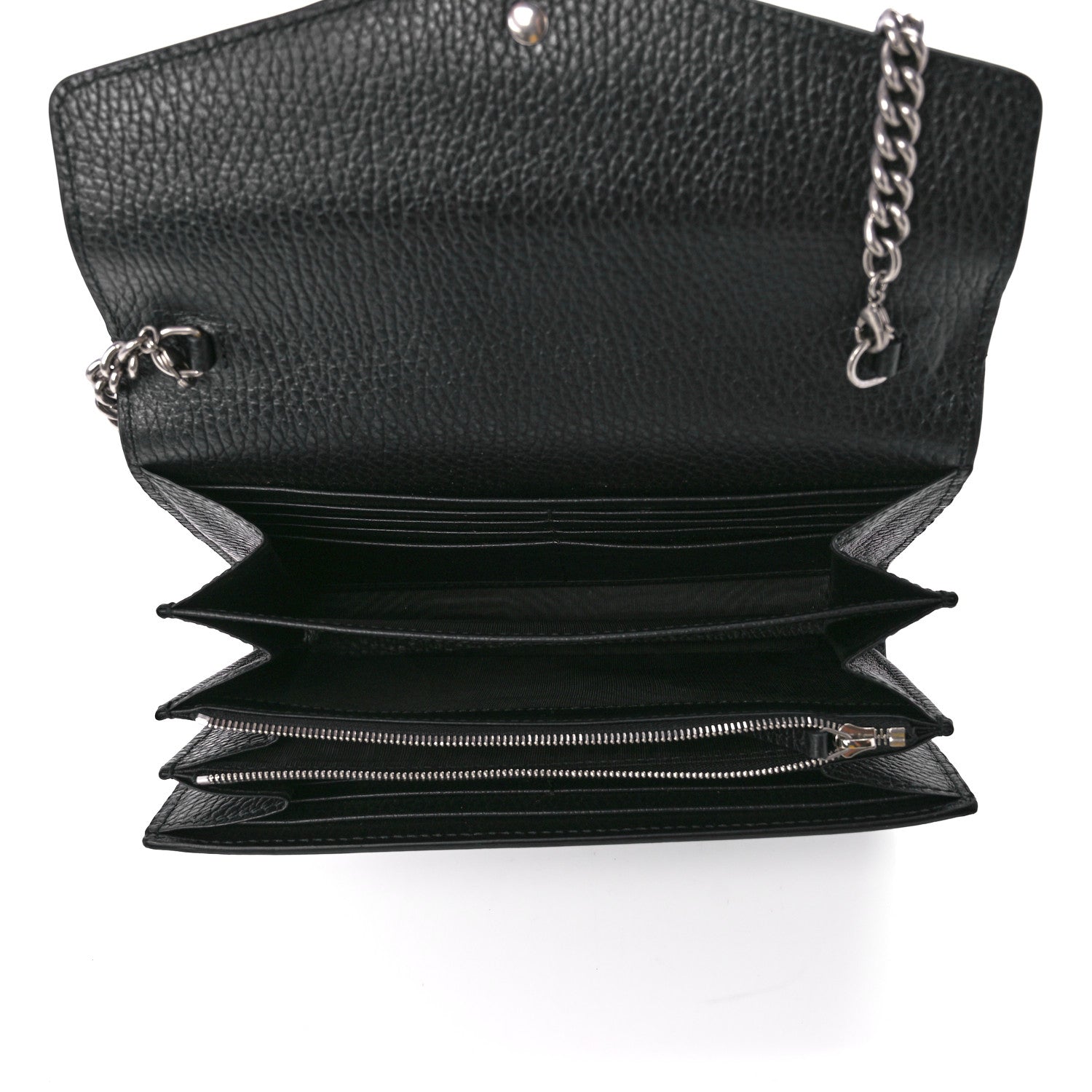 Gucci Calfskin Mini Dionysus Chain Wallet Black 5 of 12