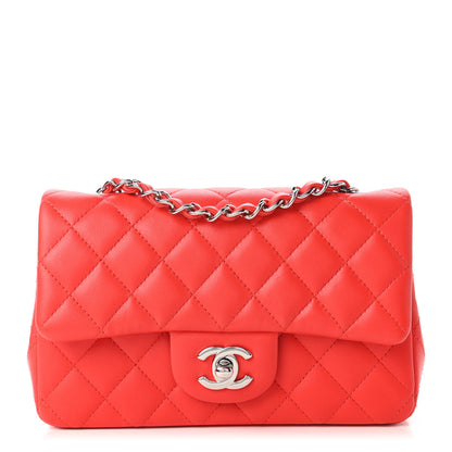 Chanel Lambskin Quilted Mini Rectangular Flap Red 1 of 11