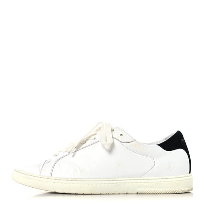 Jimmy Choo Calfskin Suede Mens Kai Sneakers 43 White Black 1 of 8
