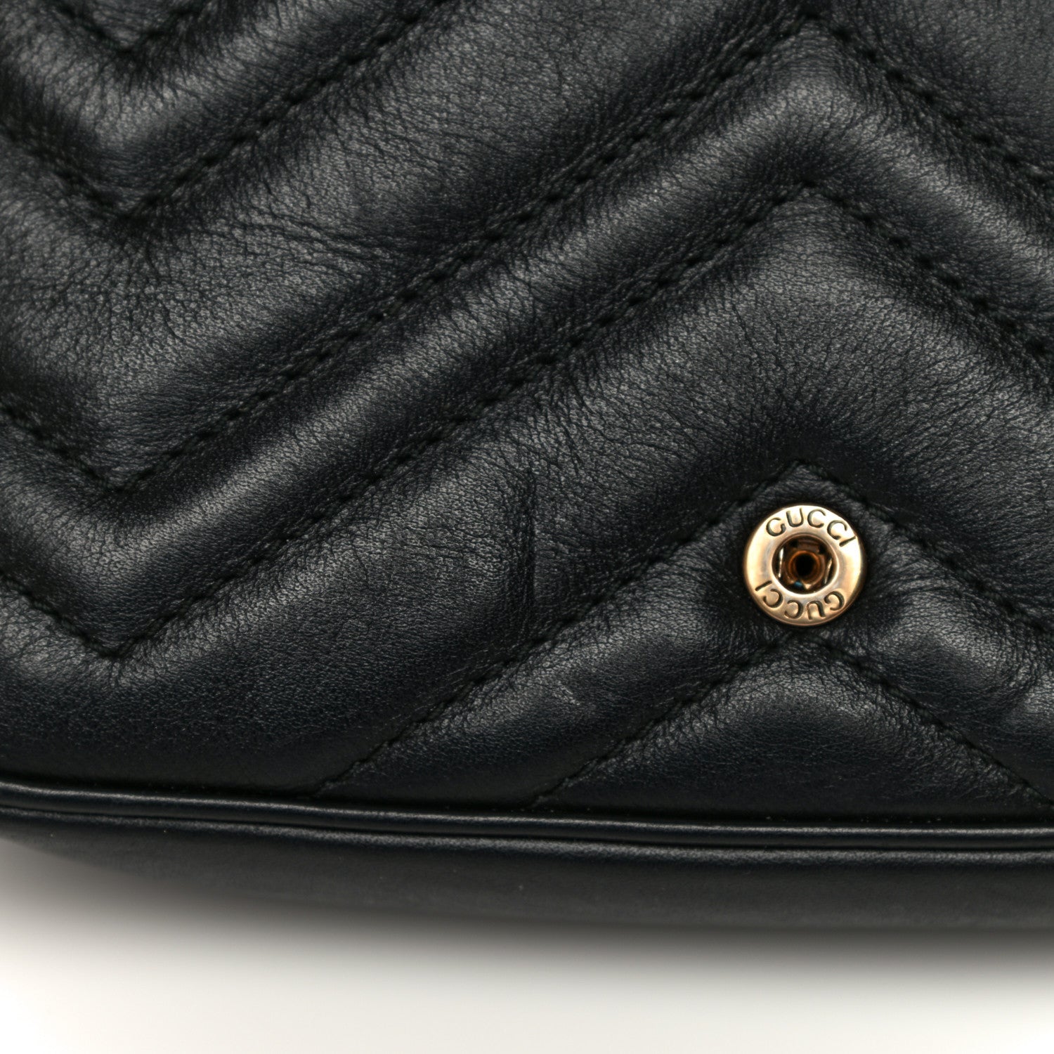 Gucci Calfskin Matelasse Super Mini GG Marmont Shoulder Bag Black 18 of 21