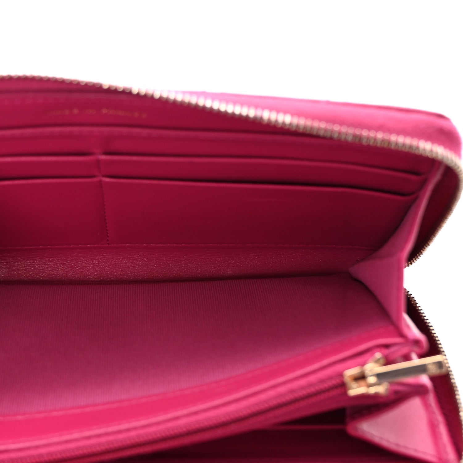Chanel Caviar Quilted Large Gusset Zip Around Wallet Pink 5 of 8