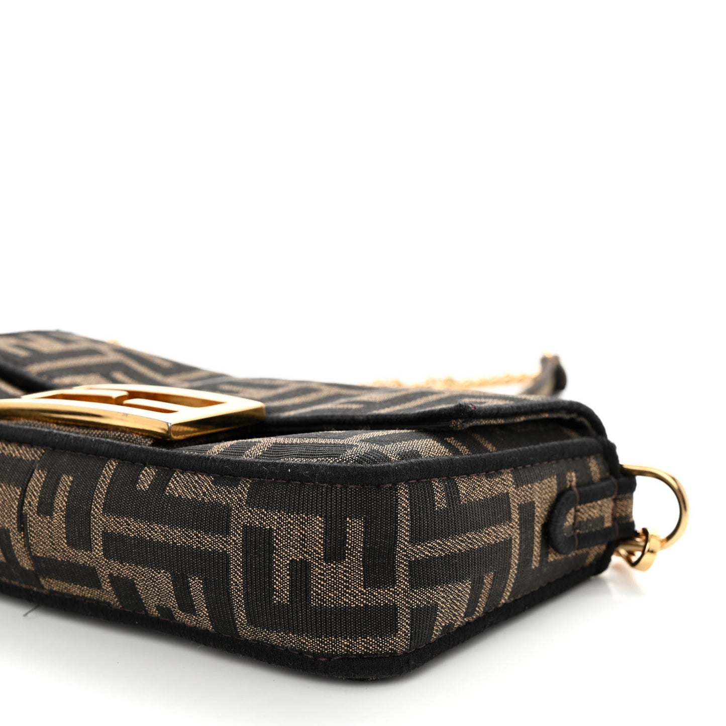 Fabric Jacquard FF 1974 Mini Baguette Tobacco Moro Black