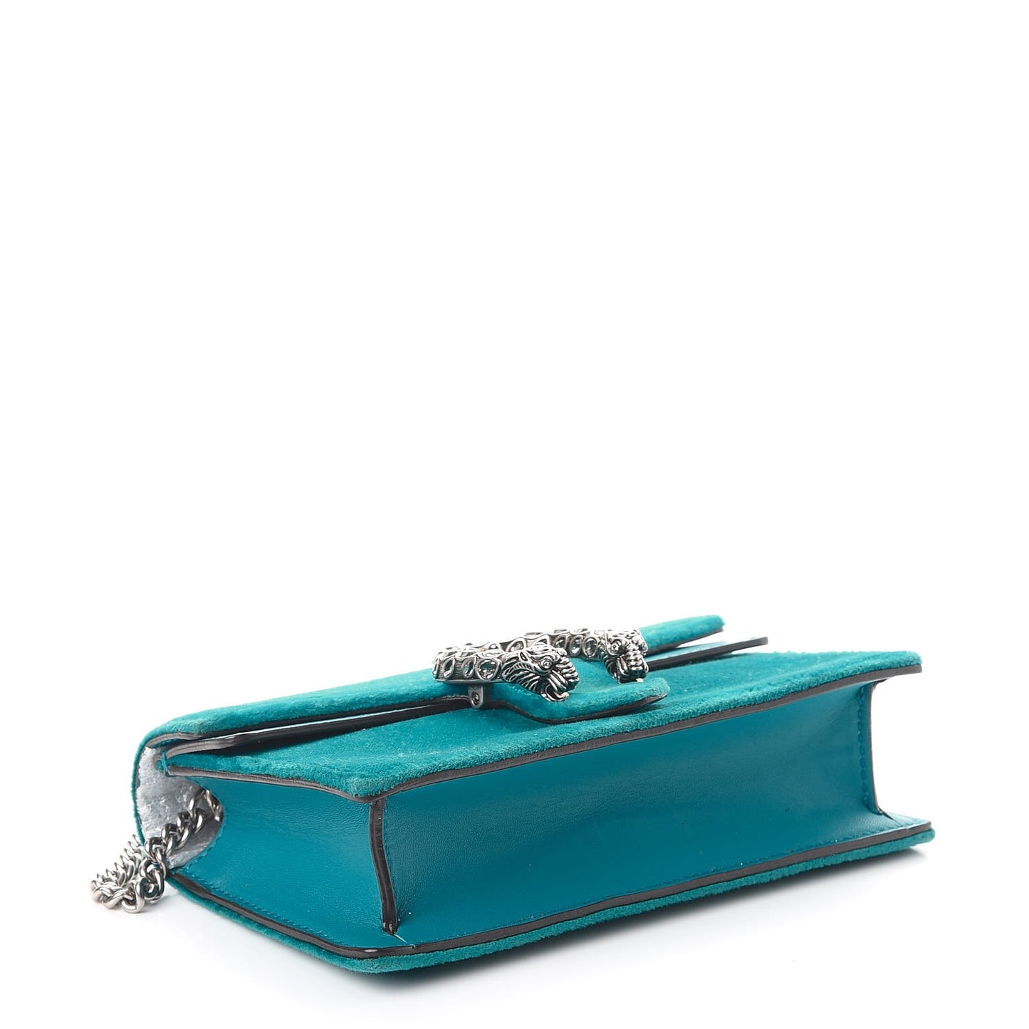 Velvet Super Mini Dionysus Shoulder Bag Pavone Cyan