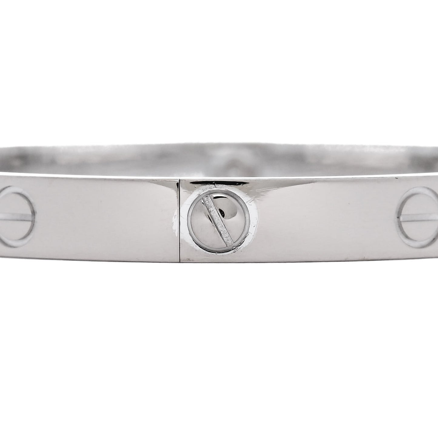 18K White Gold 4 Diamond Love Bracelet 18