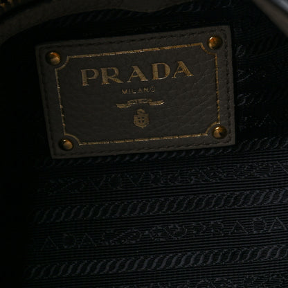Prada Vitello Phenix Logo Hobo Taupe 6 of 13