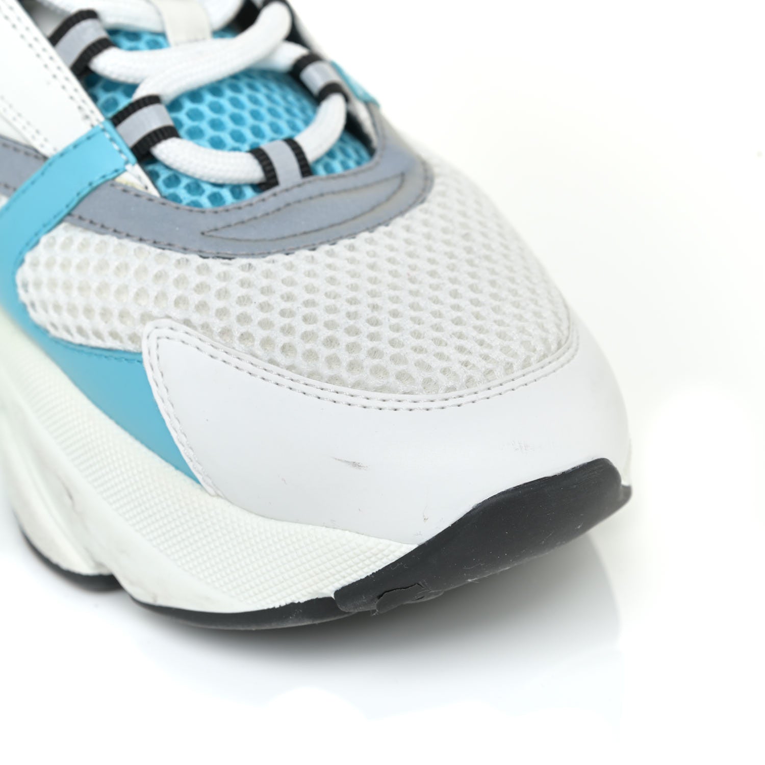 Christian Dior Technical Mesh Calfskin Mens B22 Sneakers 43 White Blue Grey 13 of 20