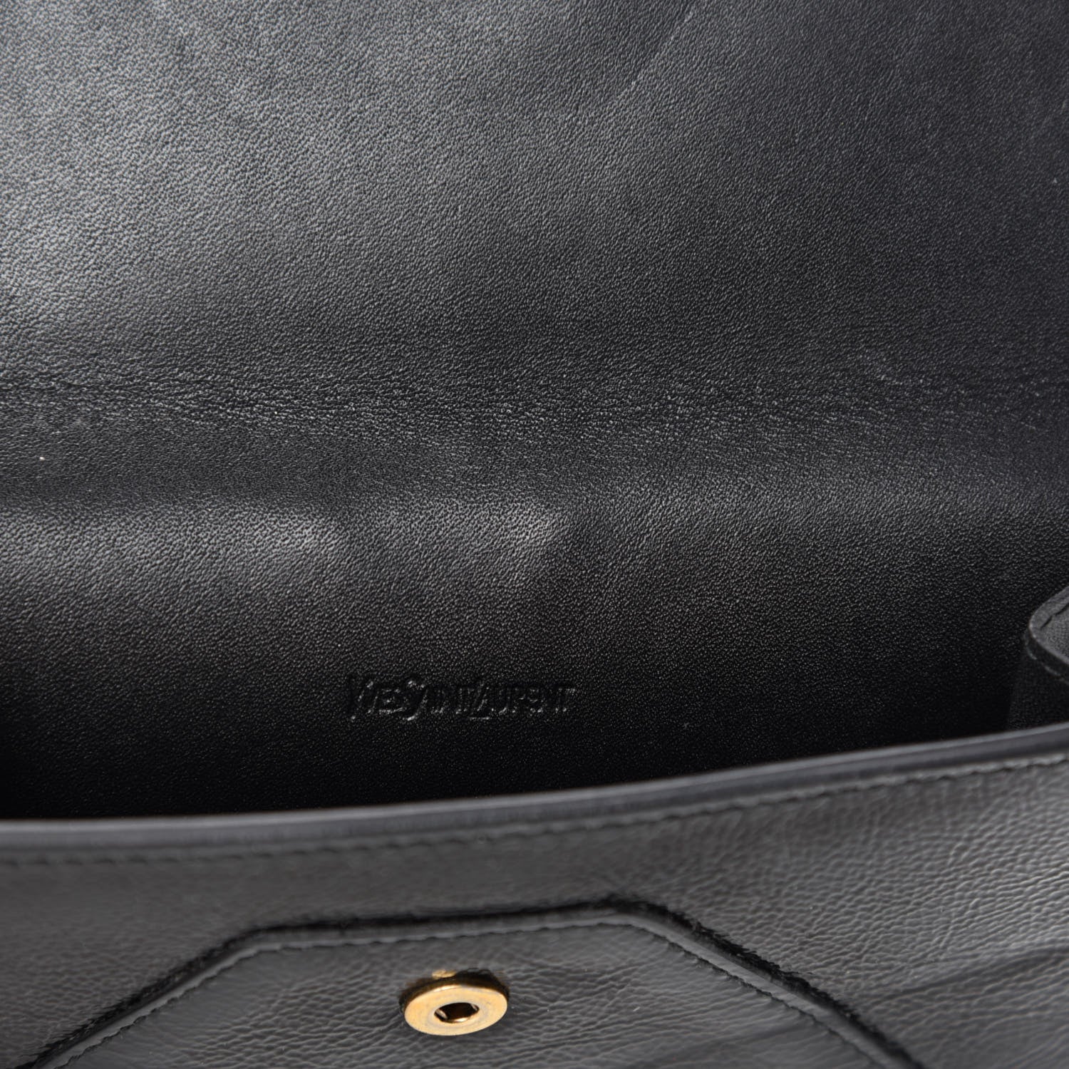 Saint Laurent Textured Patent Monogram Card Holder Black 6 of 7