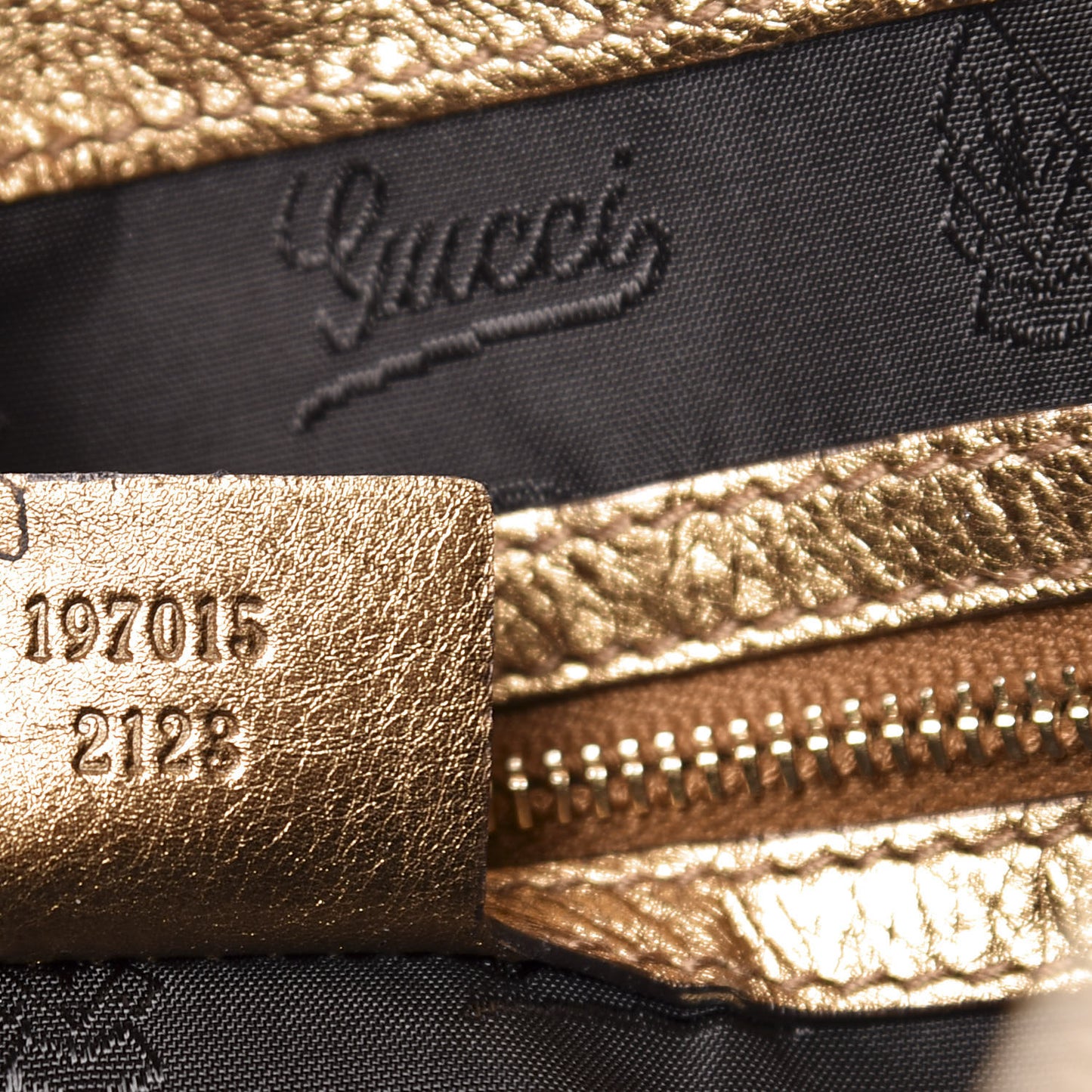 Patent Hysteria Large Clutch Metallic Gold