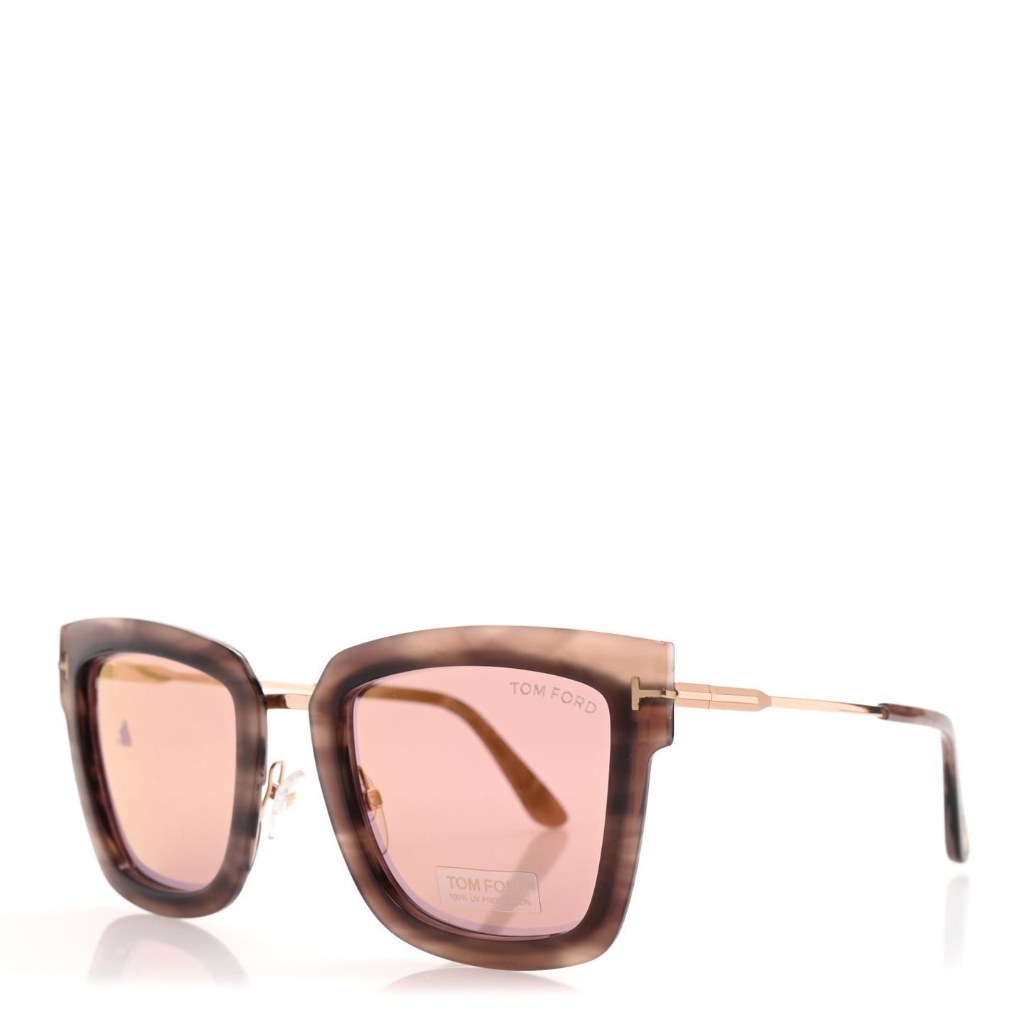 Lara Sunglasses TF573 Pink Melange Havana