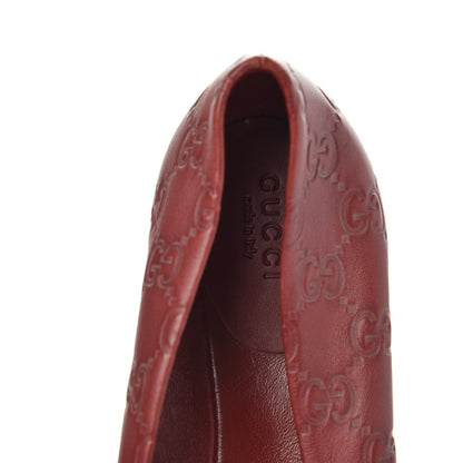 Gucci Guccissima Bamboo Tassel Ballet Flats 37.5 Red 7 of 8
