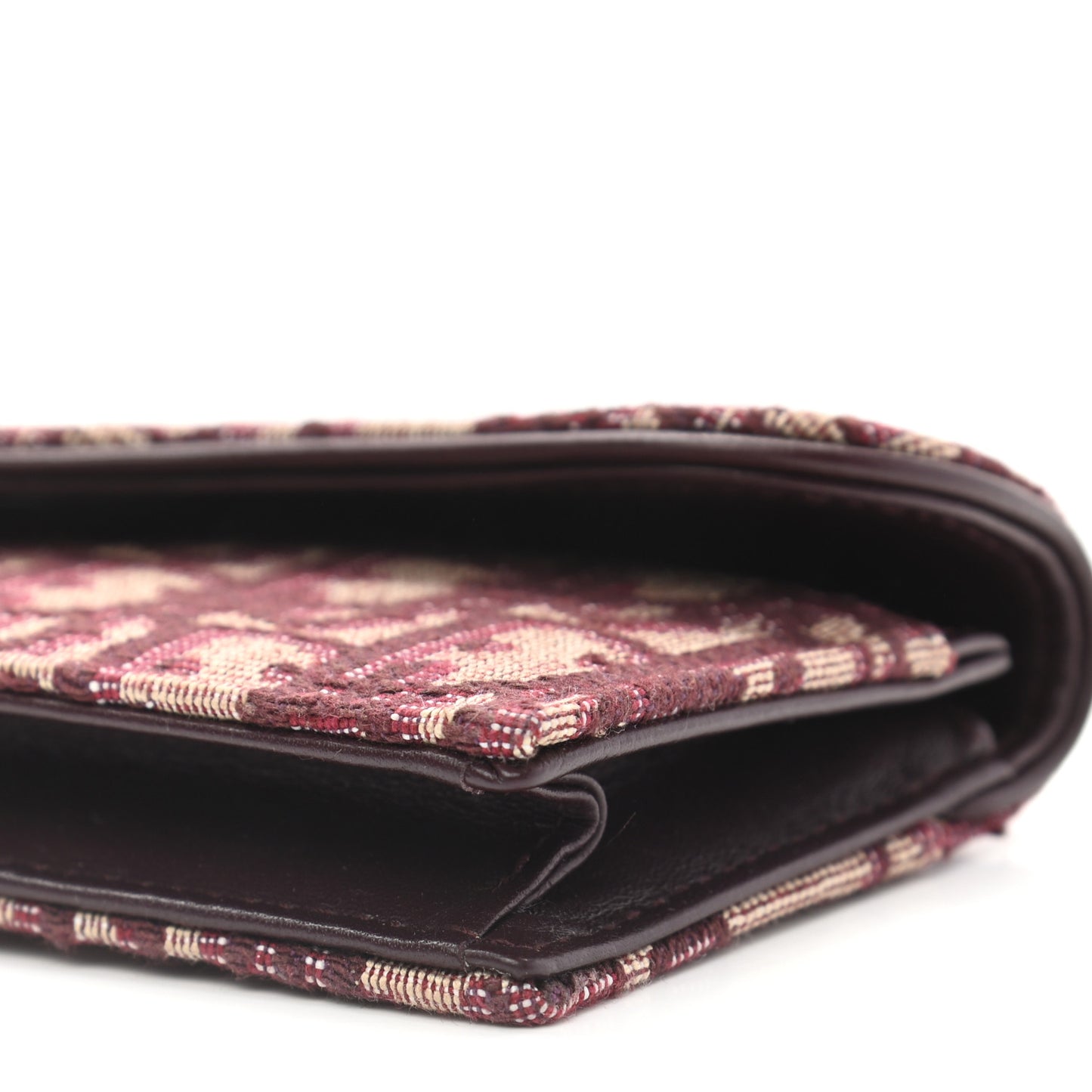 Oblique Saddle Card Holder Bordeaux