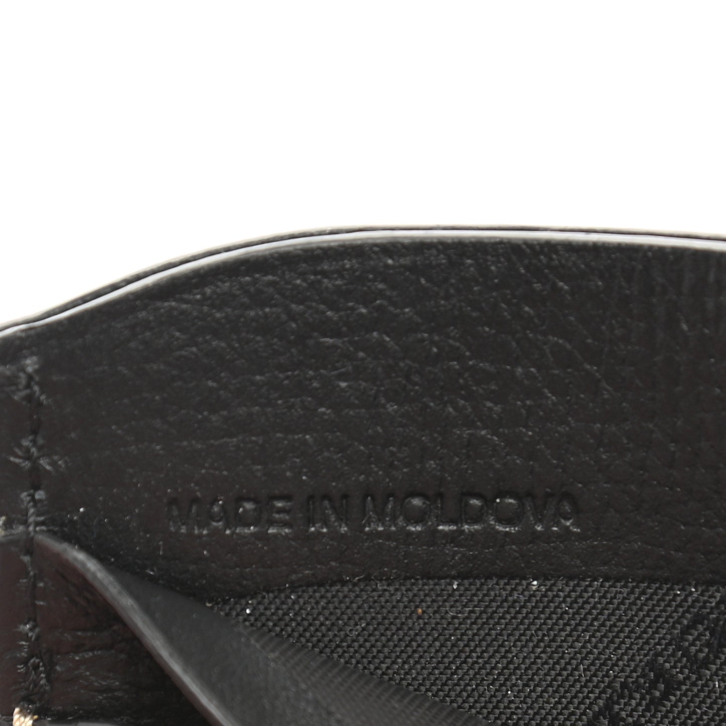 Soft Grain Calfskin Haymarket Check Izzy Card Case Black