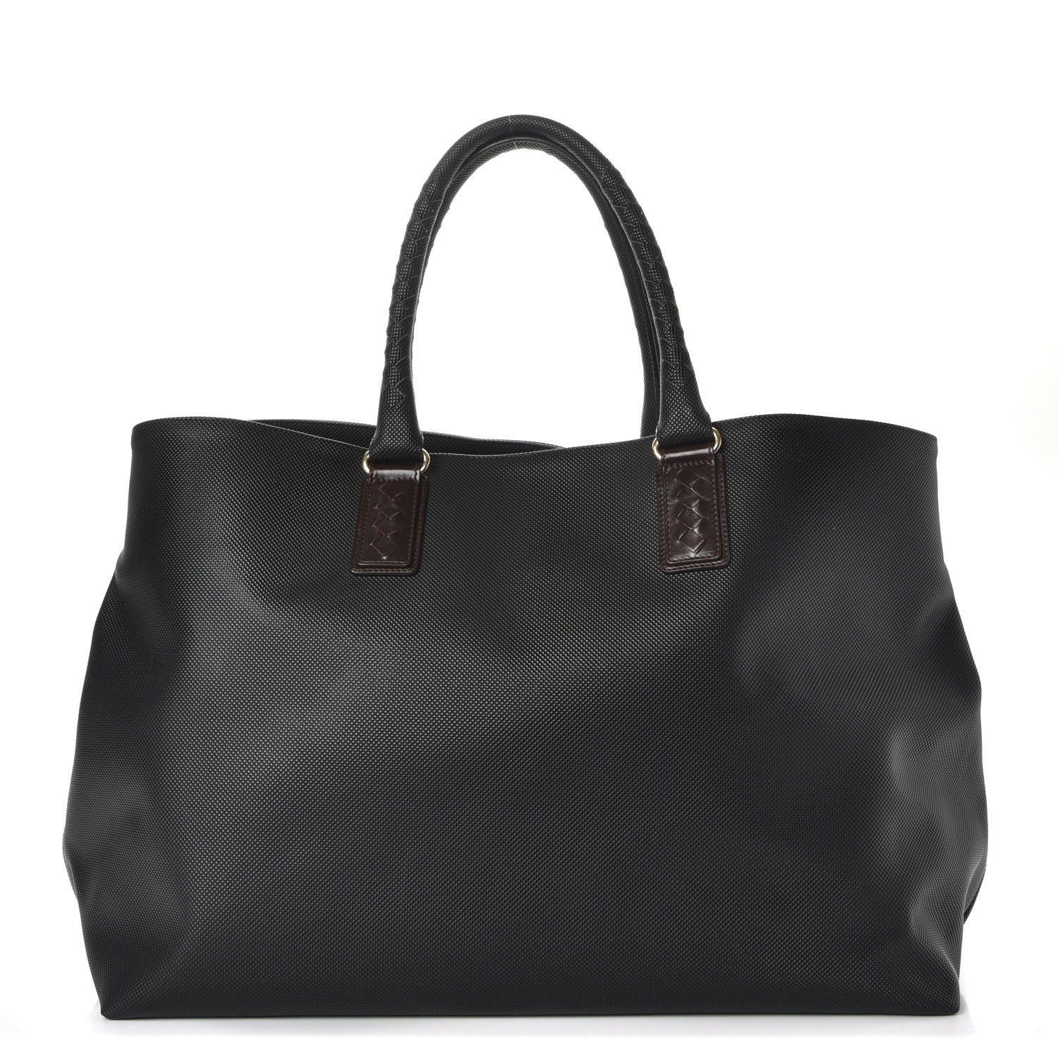 Bottega Veneta Rubberized Canvas Large Marco Polo Tote Black 1 of 12