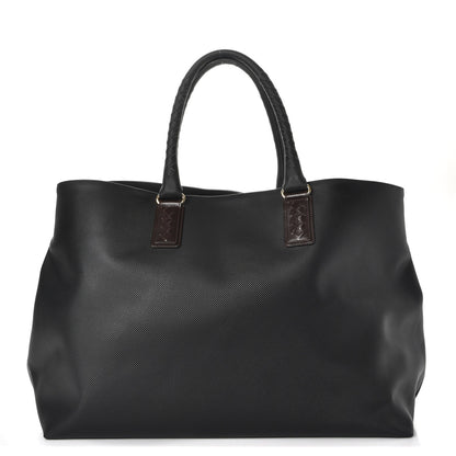 Bottega Veneta Rubberized Canvas Large Marco Polo Tote Black 1 of 12