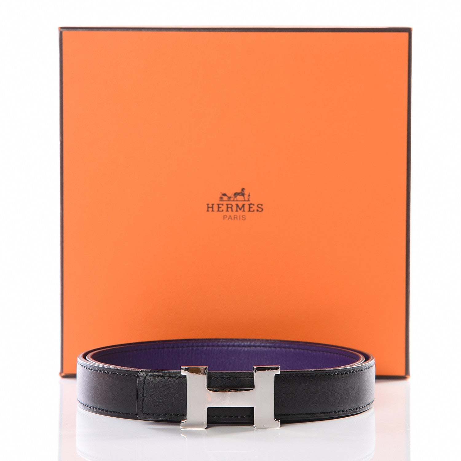 Hermes Swift Chamonix 24mm Mini Constance H Belt 85 Black Iris 4 of 4