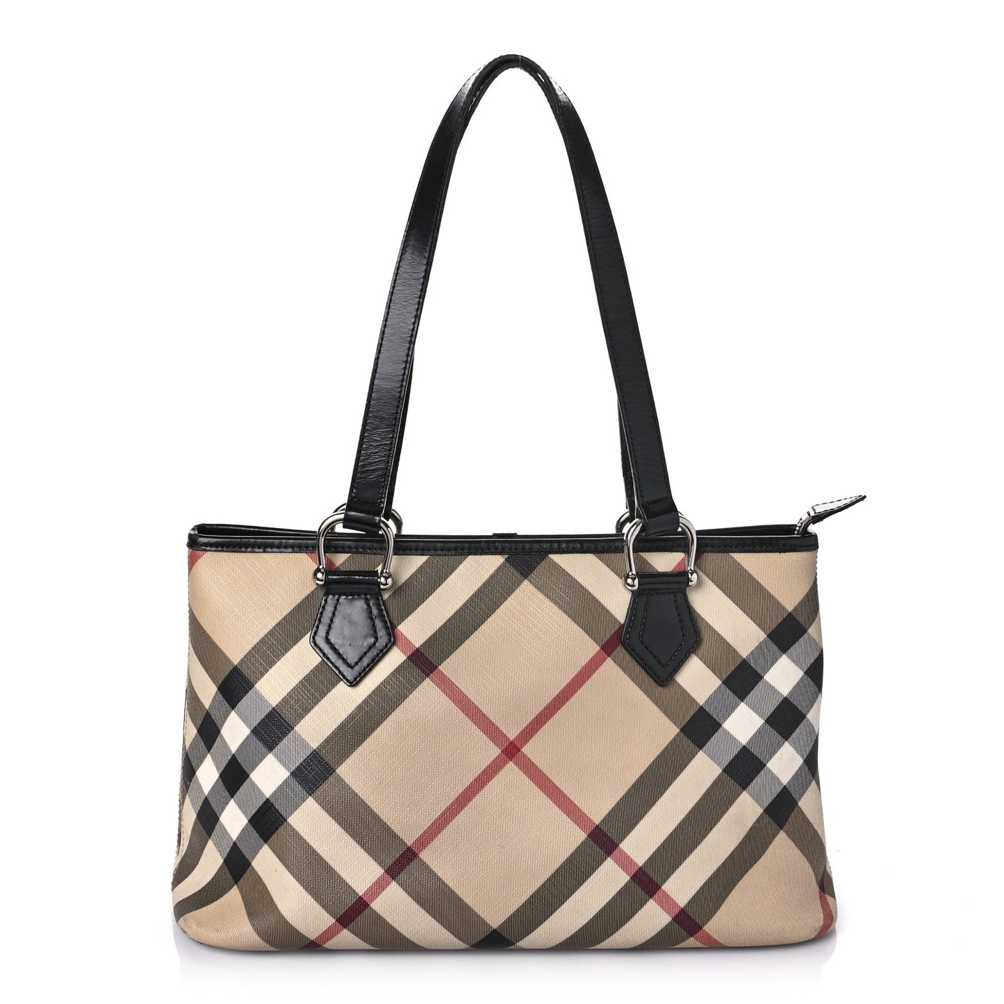 Supernova Check Small Nickie Tote Black