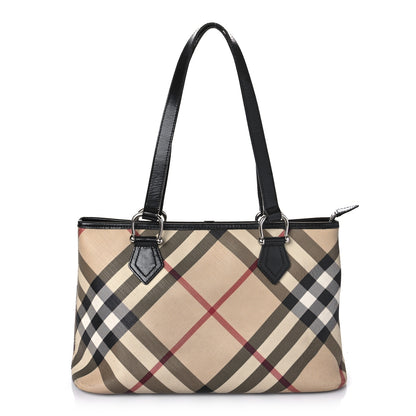 Burberry Supernova Check Small Nickie Tote Black 1 of 11