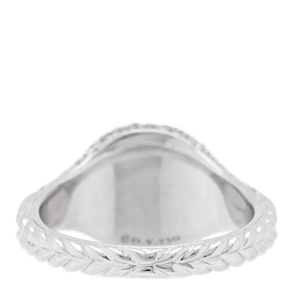 David Yurman 18K White Gold Diamond Black Diamond Petite Pave Chevron Pinky Ring 47 4.25 3 of 4