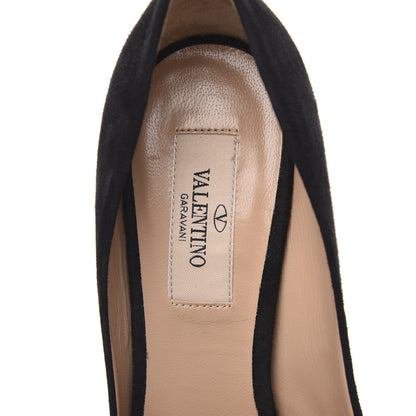 Valentino Garavani Suede Rockstud Pumps 36 Black 6 of 8