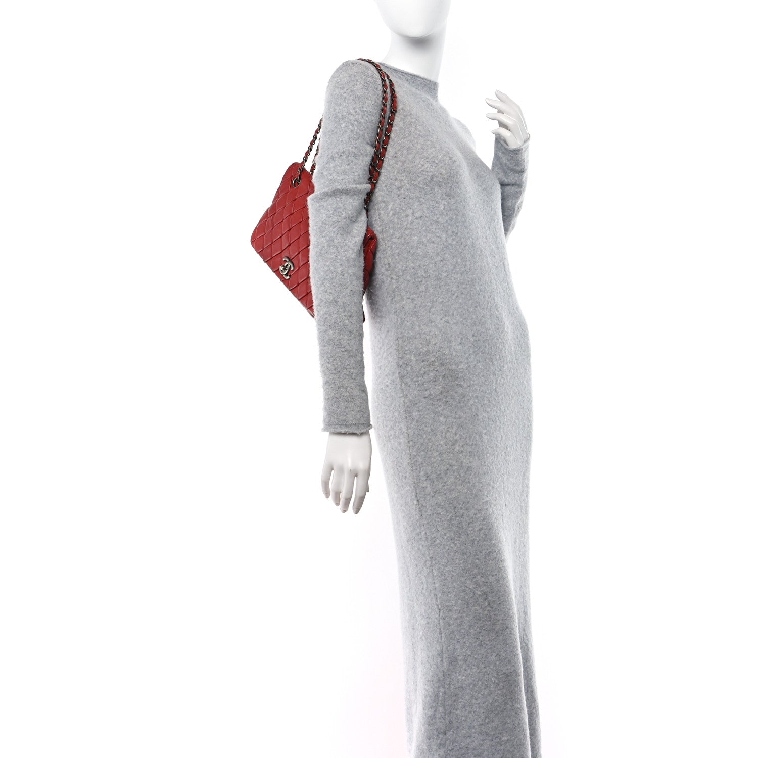 Chanel Lambskin Large New Bubble Flap Red 2 of 12