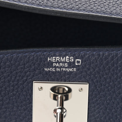 Hermes Togo Matte Alligator Kelly Retourne Touch 28 Bleu Nuit Bleu Marine 6 of 10
