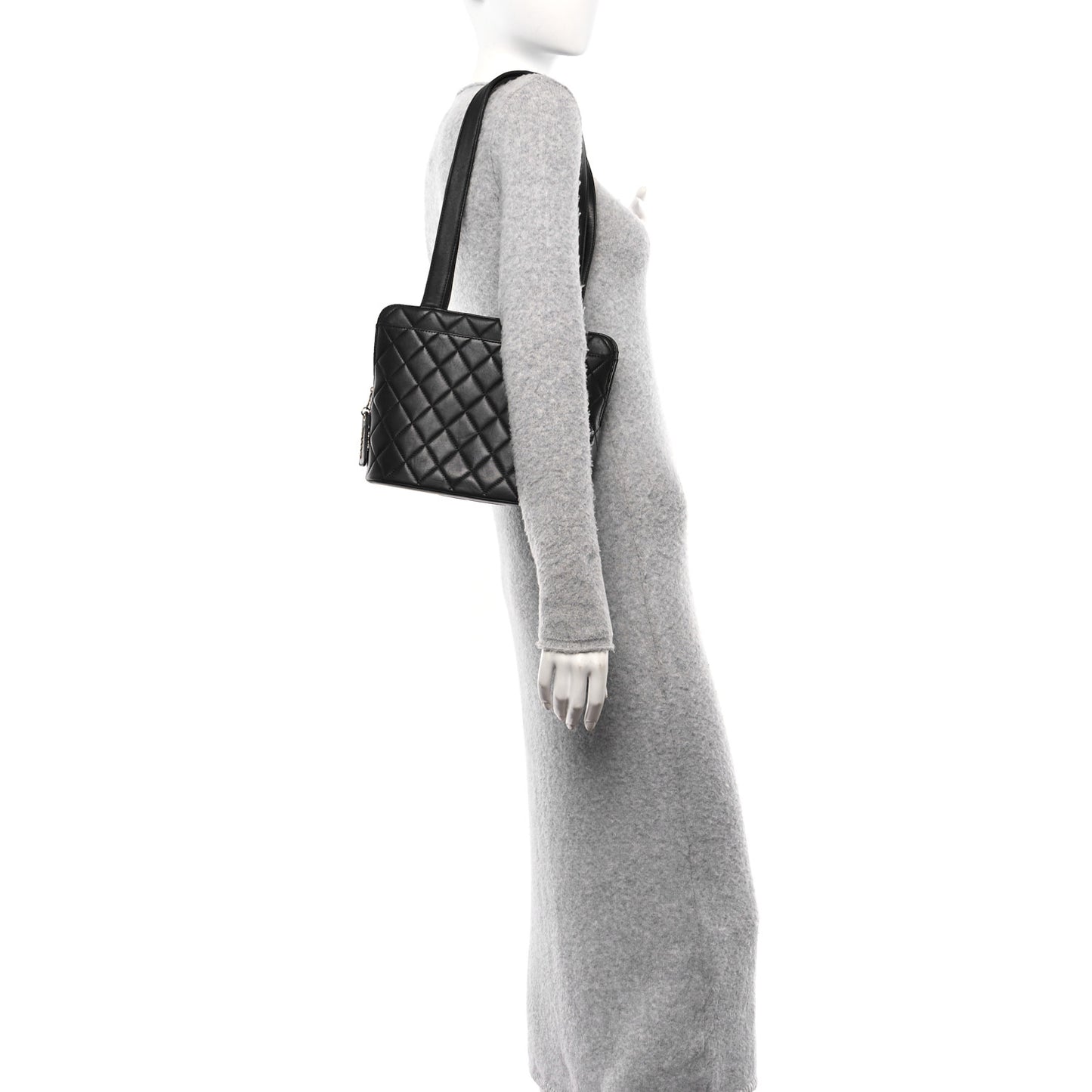Lambskin Quilted Tote Black