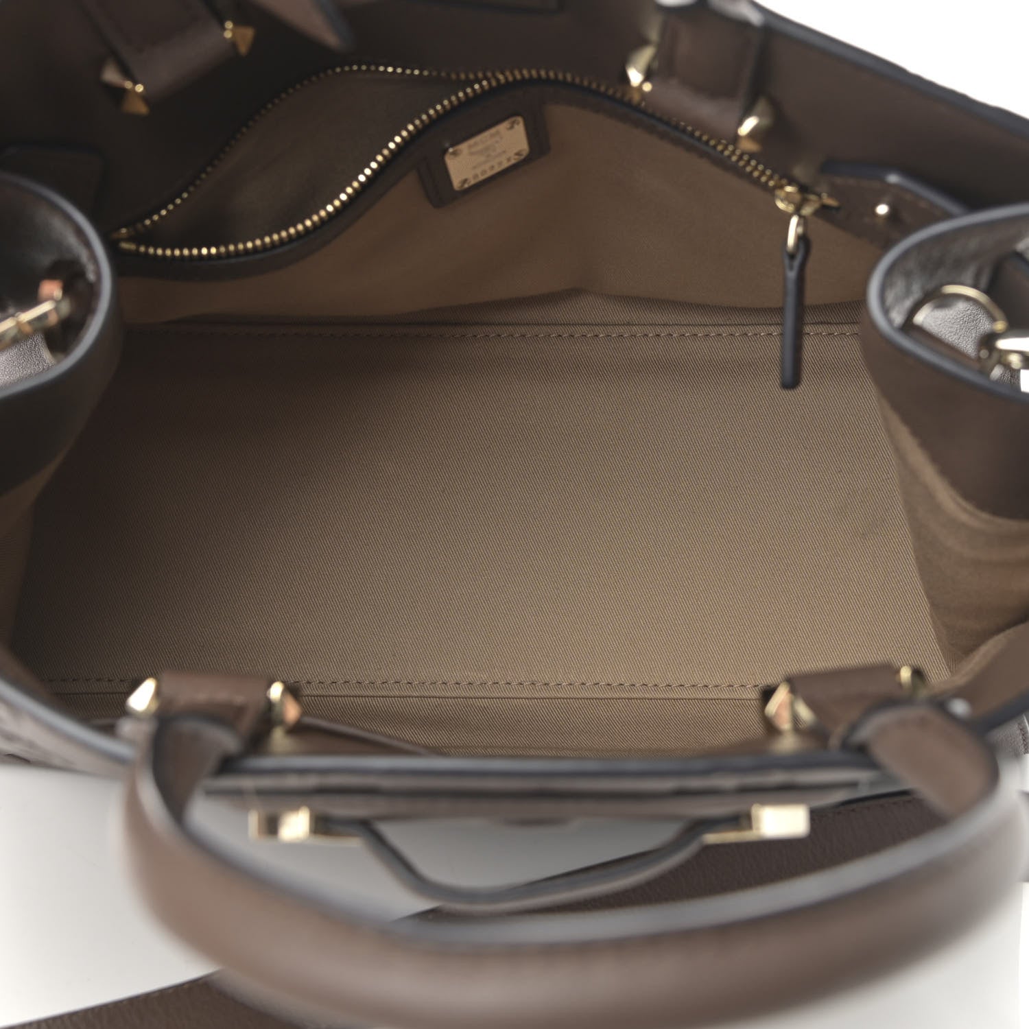 MCM Calfskin Ottomar Monogram Medium Essential Tote Chestnut 5 of 16