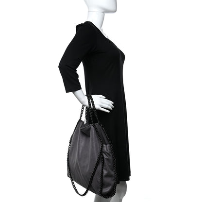 Stella McCartney Shaggy Deer Falabella Fold Over Tote Grey 2 of 9