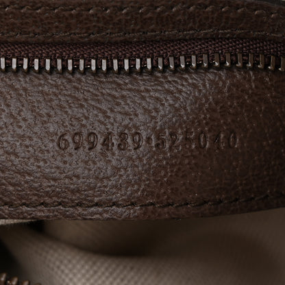 Gucci GG Supreme Monogram Textured Dollar Calfskin Web Ophidia Wristlet Shoulder Bag Beige Ebony New Acero 7 of 12
