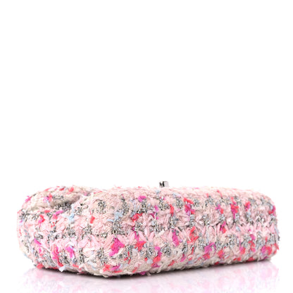 Chanel Tweed Quilted Mini Rectangular Flap Light Pink Silver Blue 4 of 12