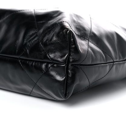 Chanel Shiny Calfskin Quilted Small Chanel 22 Black 10 of 12