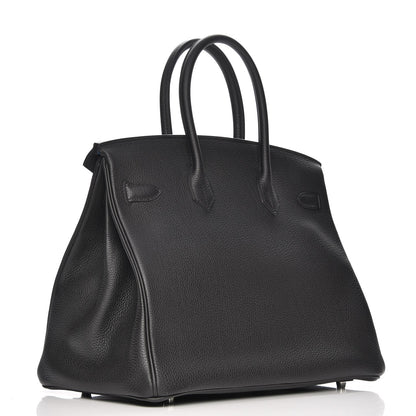 Hermes Togo Birkin 35 Black Bleu Agate 3 of 30