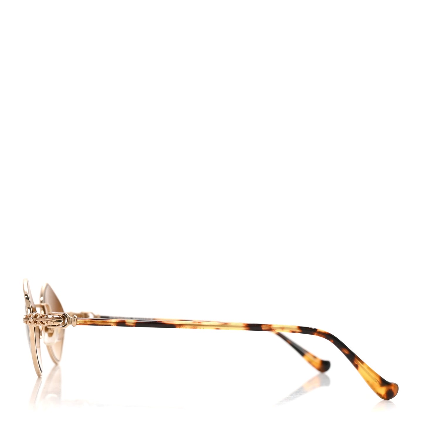 Metal Diamond Dog Sunglasses Gold