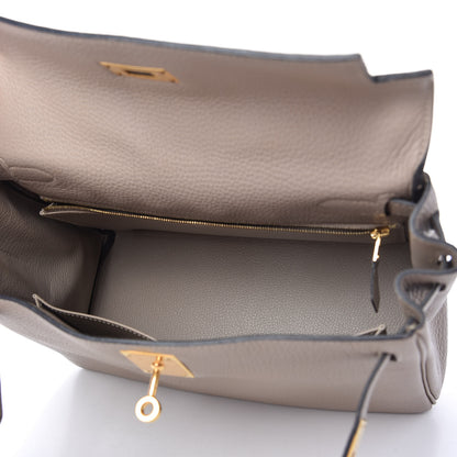 Hermes Togo Kelly Retourne 28 Gris Tourterelle 5 of 14