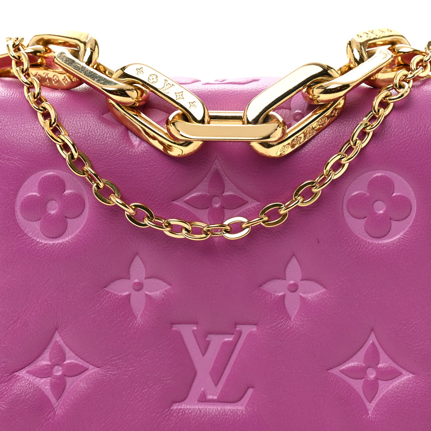 Louis Vuitton Lambskin Embossed Monogram Coussin Belt Bag Orchid 7 of 9