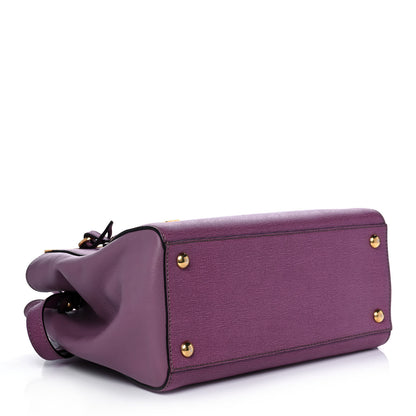 Fendi Vitello Elite Flamingo Petite 2Jours Tote Lilla Glicine 4 of 11