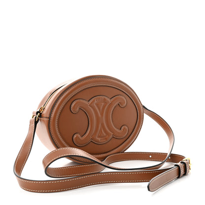 Celine Smooth Calfskin Cuir Triomphe Oval Bag Tan 3 of 10