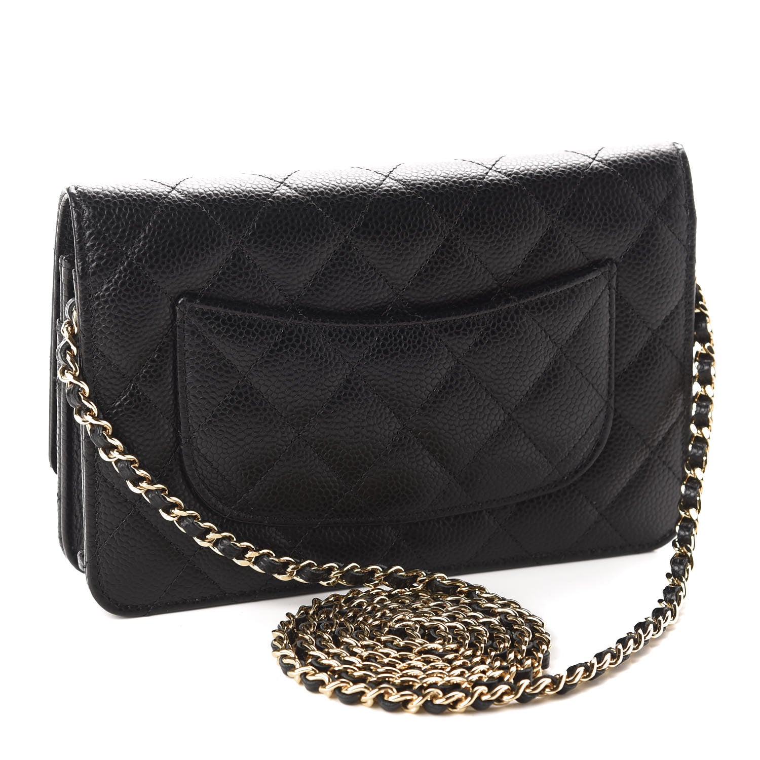 Chanel Caviar Quilted Wallet On Chain WOC Black 3 of 12
