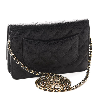 Chanel Caviar Quilted Wallet On Chain WOC Black 3 of 12