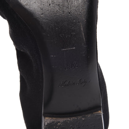 Louis Vuitton Suede Satin Leopard Mimi Bow Ballerina Flats 38.5 Black 10 of 13