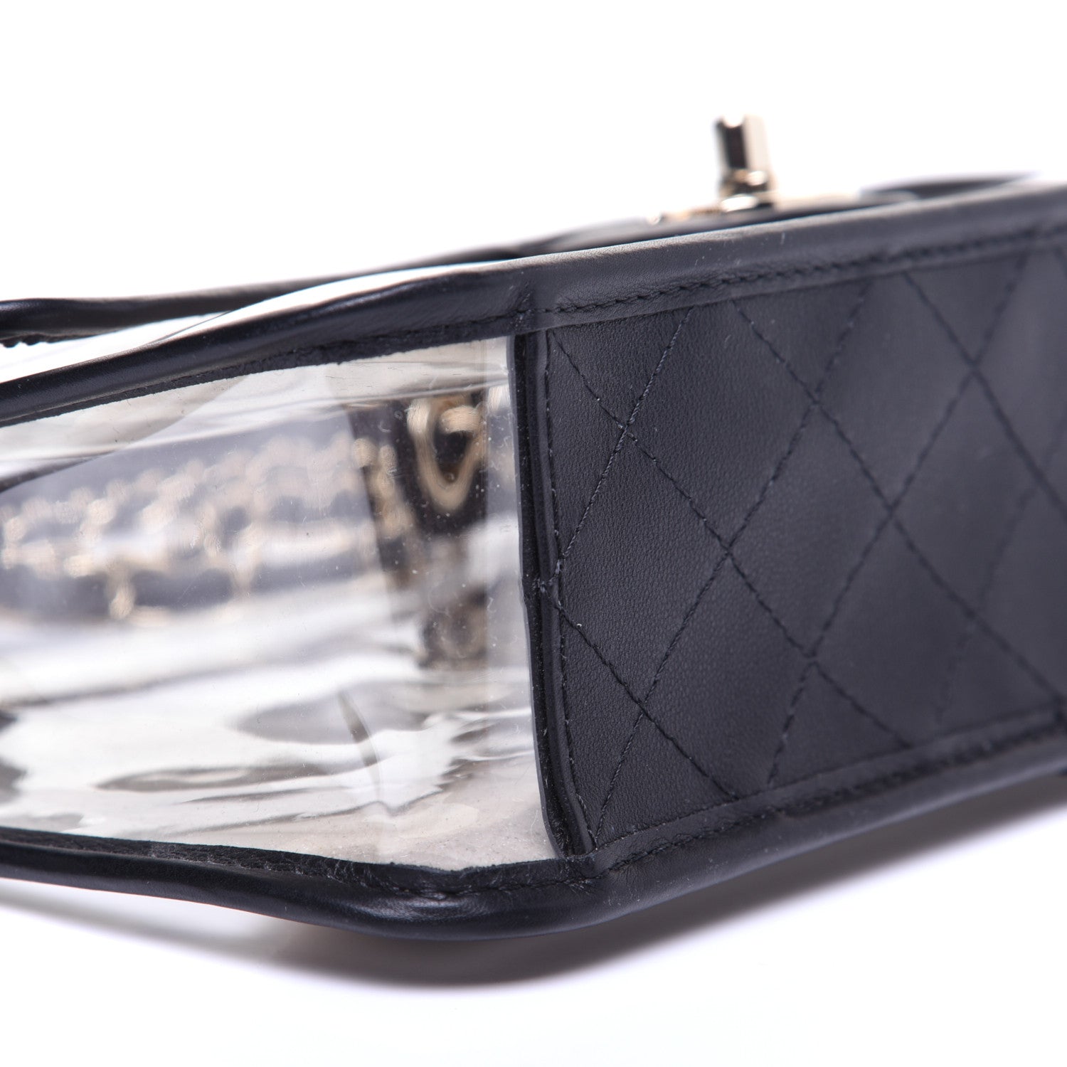 Chanel Lambskin PVC Medium Coco Sand Flap Black 6 of 16