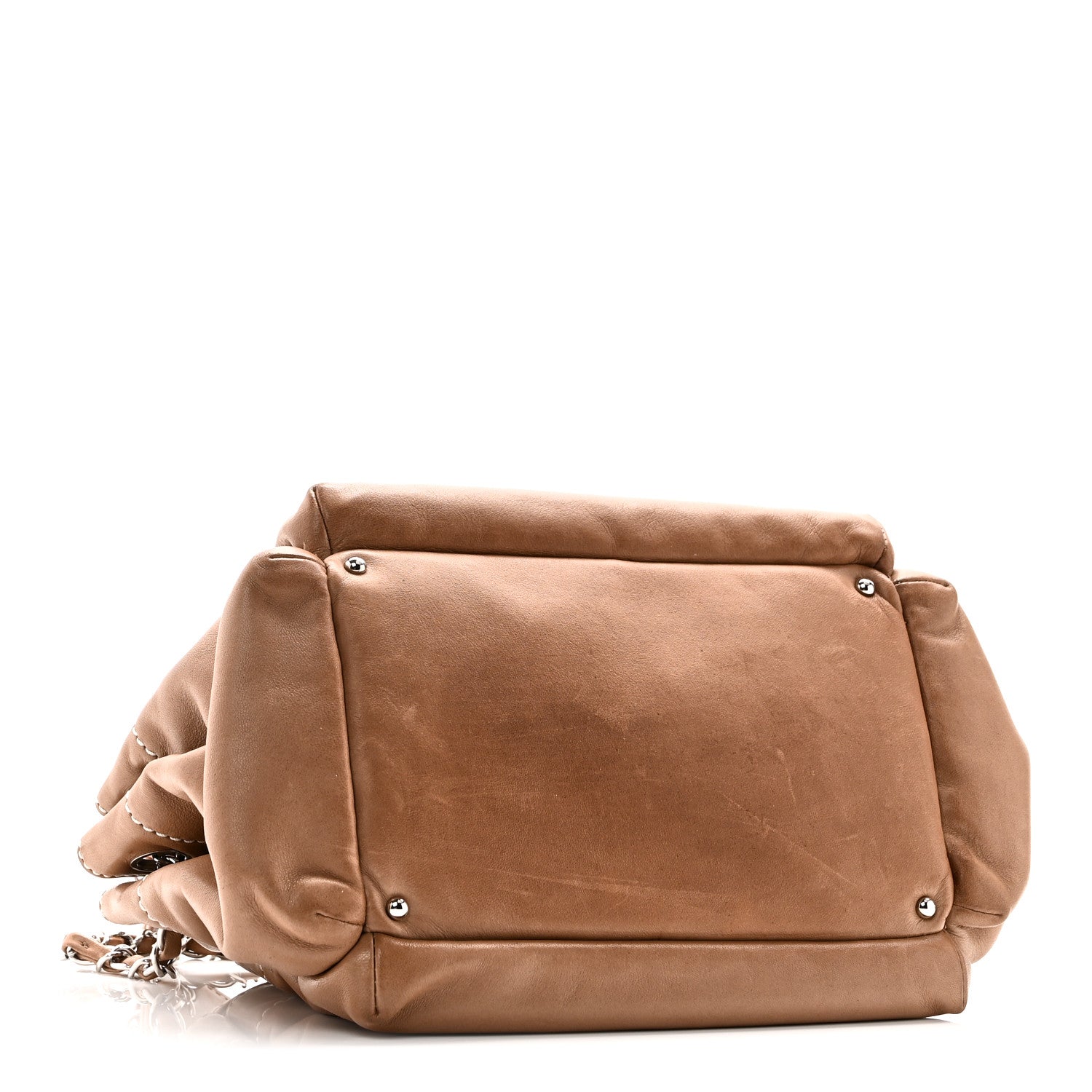 Chanel Lambskin Lax Accordion Hobo Brown 4 of 11
