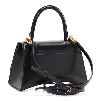 Balenciaga Shiny Box Calfskin Small Hourglass Top Handle Bag Black 3 of 10