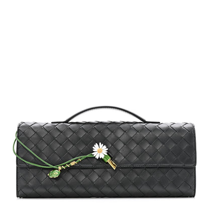 Bottega Veneta Nappa Intrecciato Enamel Long Andiamo Top Handle Daisy Clutch Ardoise 1 of 9