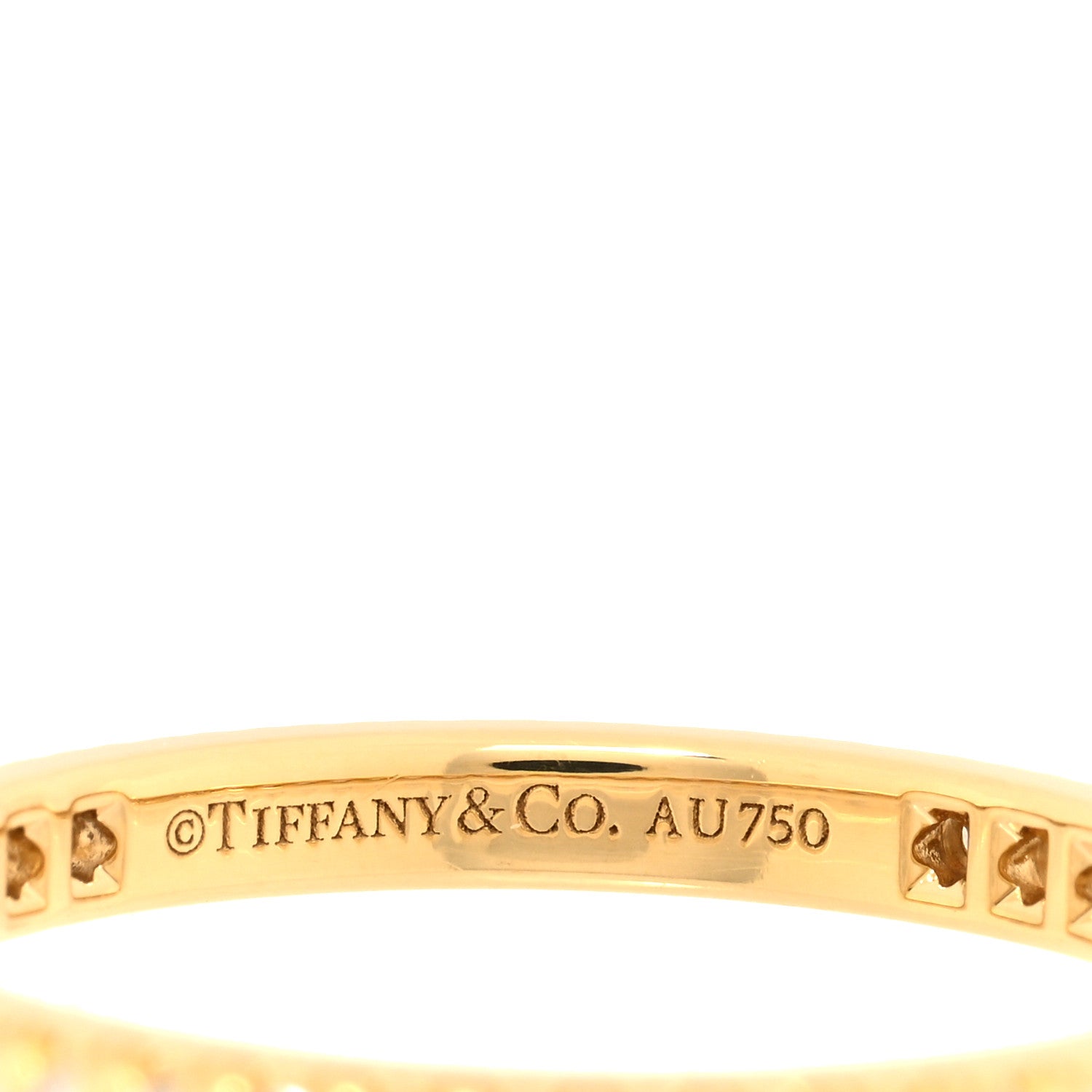 Tiffany 18K Yellow Gold Diamond .31ctw Soleste Full Eternity Band Ring 50 5.5 4 of 4